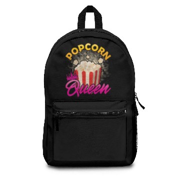 Discover Popcorn Queen - Funny Food Snack Cinema Lovers Backpacks