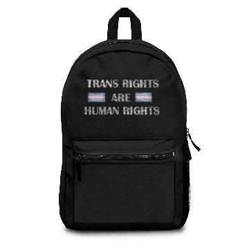 Discover Trans Rights Are Human Rights Grunge LGBT Backpacks
