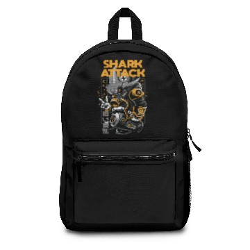 Discover shark attack Backpacks