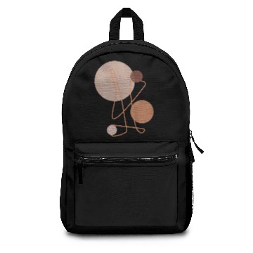 Discover Brown and Beige Abstract Shapes Art Canvas Backpacks
