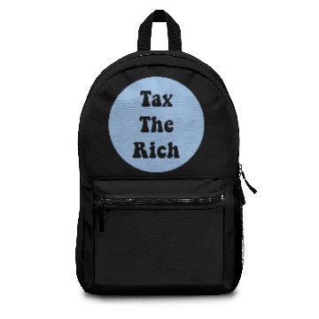 Discover tax the rich circle design Backpacks
