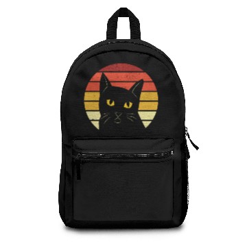 Discover Black Cat Cats kittens kitty kitten pet Backpacks