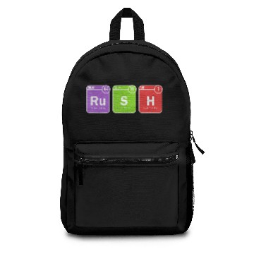 Discover Rush Funny Science Nerd Periodic Table Elements Backpacks