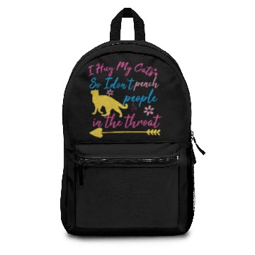 Discover cat owner funny saying Backpacks