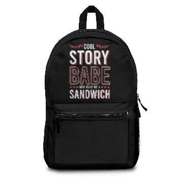 Discover sandwich funny Backpacks