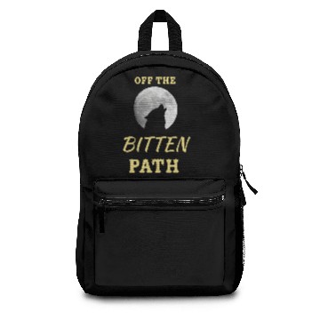 Discover Lone wolf off the beaten (bitten) path design Backpacks