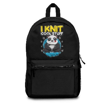 Discover I Knit Cool Stuff Panda Wool Knitting Backpacks