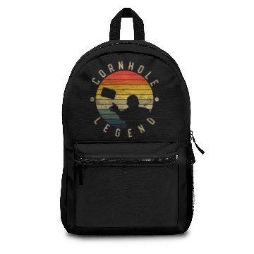 Discover Cornhole Legend Vintage Retro Team Tournament Backpacks