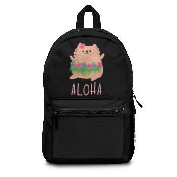 Discover Aloha Cute Cat Hula Dancer Backpacks Grass Skirt Gar