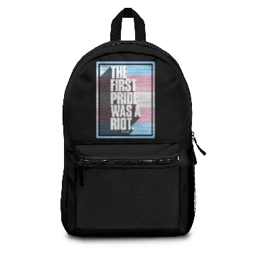 Discover The First Pride Was A Riot Trans Pride Flag Backpacks