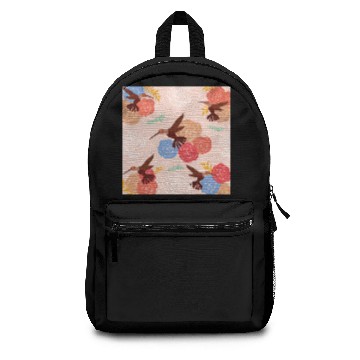 Discover Hummingbird Pattern - Cute Floral Print Design Backpacks