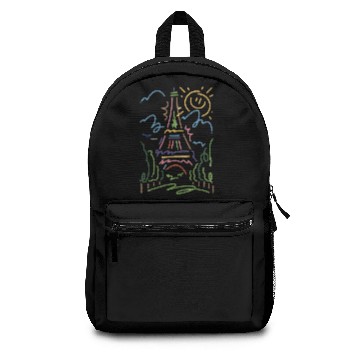 Discover Eiffel Tower Paris Hand Painted Paris France birth Backpacks