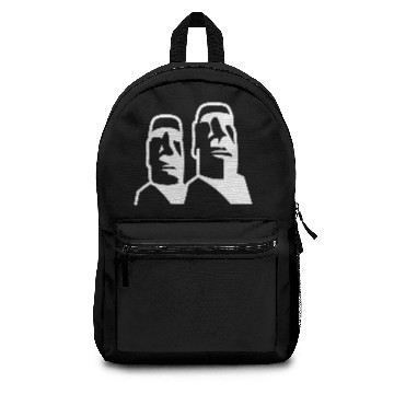 Discover Moai Statues Easter Island Heads Polynesia White b Backpacks
