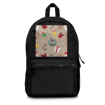 Discover Christmas Pattern Christmas Wreath Holly Candy Backpacks