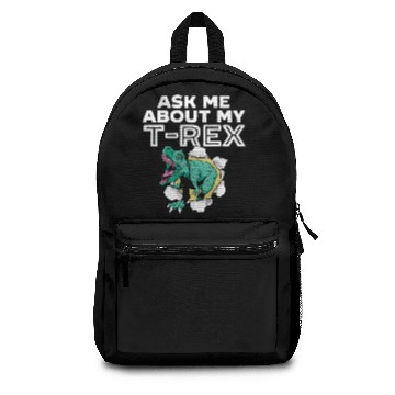 Discover Ask Me About My T-Rex Dinosaur Paleontologist Backpacks