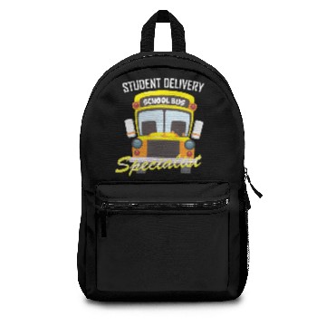 Discover Funny School Bus Driver Student Delivery Specialis Backpacks