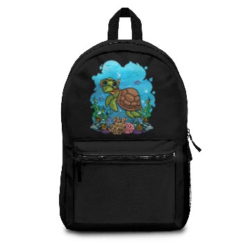 Discover Deep Sea Turtle Scuba Diver Gift Backpacks