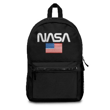 Discover Nasa Worm Logo With American Flag Gift Backpacks