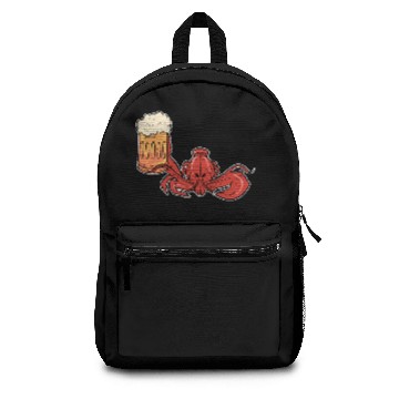 Discover Lobster Beer Crawfish Seafood Backpacks
