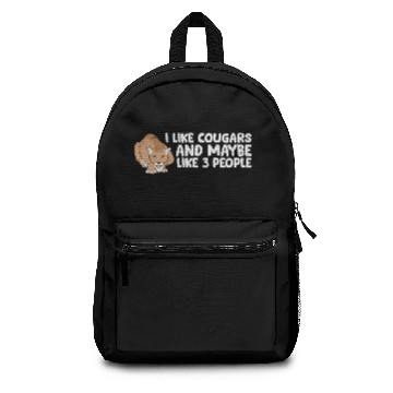 Discover Cougars Lover I Like Cougar And Maybe Like 3 Backpacks