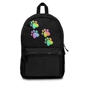 Discover Rainbow Ombre Paw Prints Backpacks