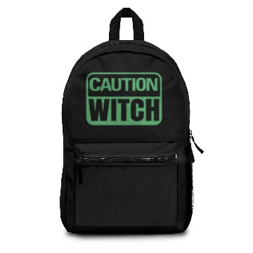 Discover Caution Witch Wizard Witches Witchcraft Broom Backpacks