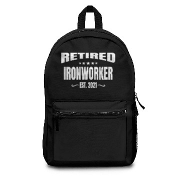 Discover Retired Ironworker Est. 2021 Backpacks
