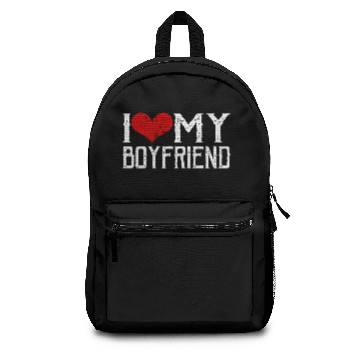 Discover i love my bf Backpacks