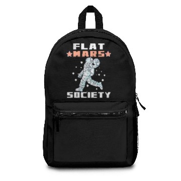 Discover Flat Mars Society Flat Earth Gift funny Backpacks