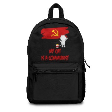 Discover my cat is a communist 2 vectorized Backpacks