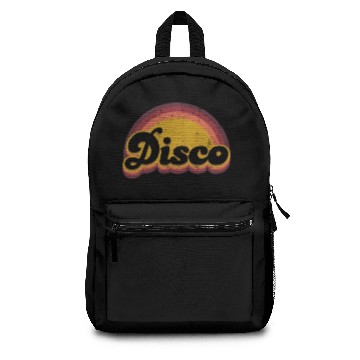 Discover Disco 1970s Dance Hippie Design Backpacks