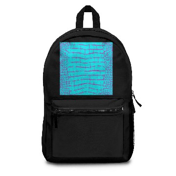 Discover Crocodile Neon Pink Turquoise Wild Animal Pattern Backpacks