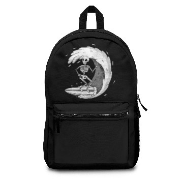 Discover surfing skeleton Backpacks