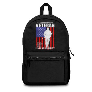 Discover Grumpy Old Veteran Veterans Day Gift for Home Backpacks