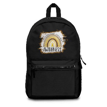 Discover Childhood Cancer Awareness Gold Rainbow Leopard Backpacks