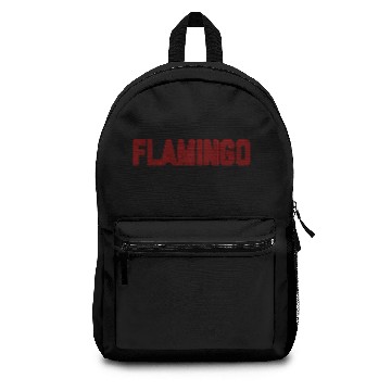 Discover Flamingo Dotted Text Design Backpacks
