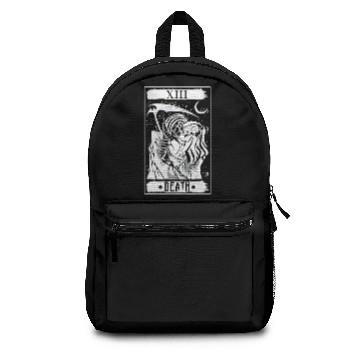 Discover Tarot Card Occult Witchcraft Skeleton Death Gothic Backpacks