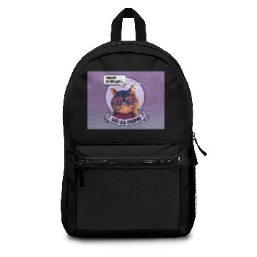 Discover Alien Space Cat - Cat-as-trophe (DDP 4:3 Cartoon) Backpacks