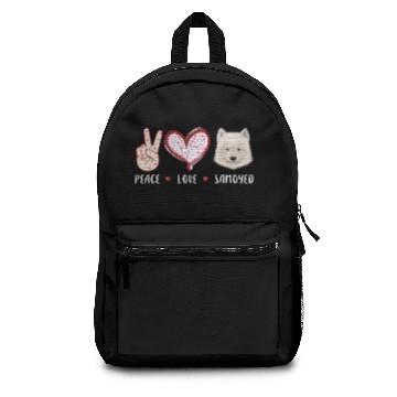 Discover peace love Samoyed gift for men women kids Samoyed Backpacks