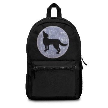 Discover Wolf Howling At Full Moon Backpacks