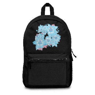 Discover Transgender Pride Hibiscus Flowers and Droplets Backpacks