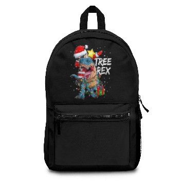Discover Dabbing Santa Tree Rex Dinosaur Christmas Lights Backpacks