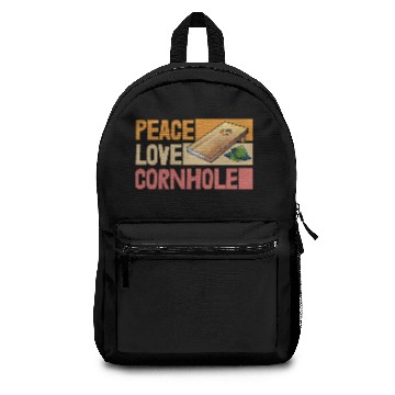 Discover Peace Loves Cornhole Backpacks