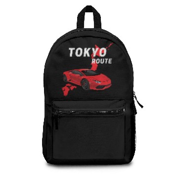 Discover Black Tokyo Drip Car Route Backpacks