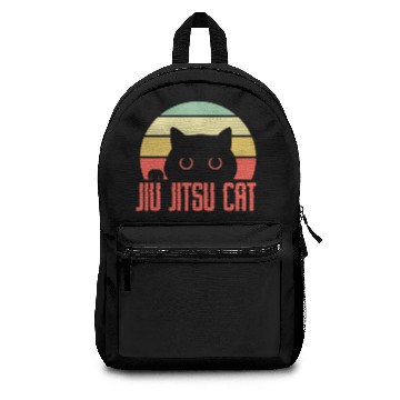 Discover Jiu Jitsu Cat Retro Vintage Backpacks