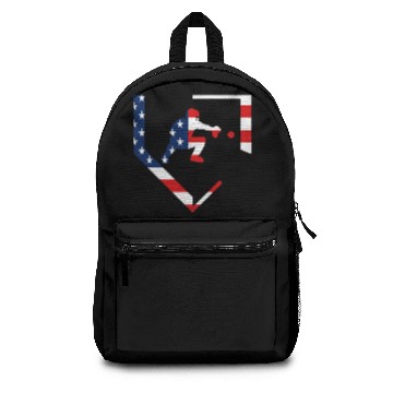 Discover American Flag Graphic Baseball Catcher Gear Baseba Backpacks