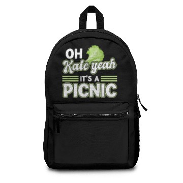 Discover kale yeah - picnic saying Backpacks