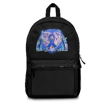 Discover Epstein-Barr Virus Awareness blue ribbon Backpacks