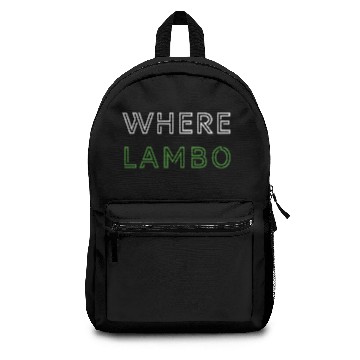 Discover Where Lambo (Font only) Backpacks