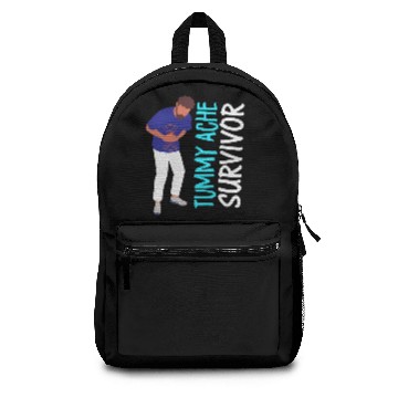Discover Tummy ache survivor awareness saying Backpacks